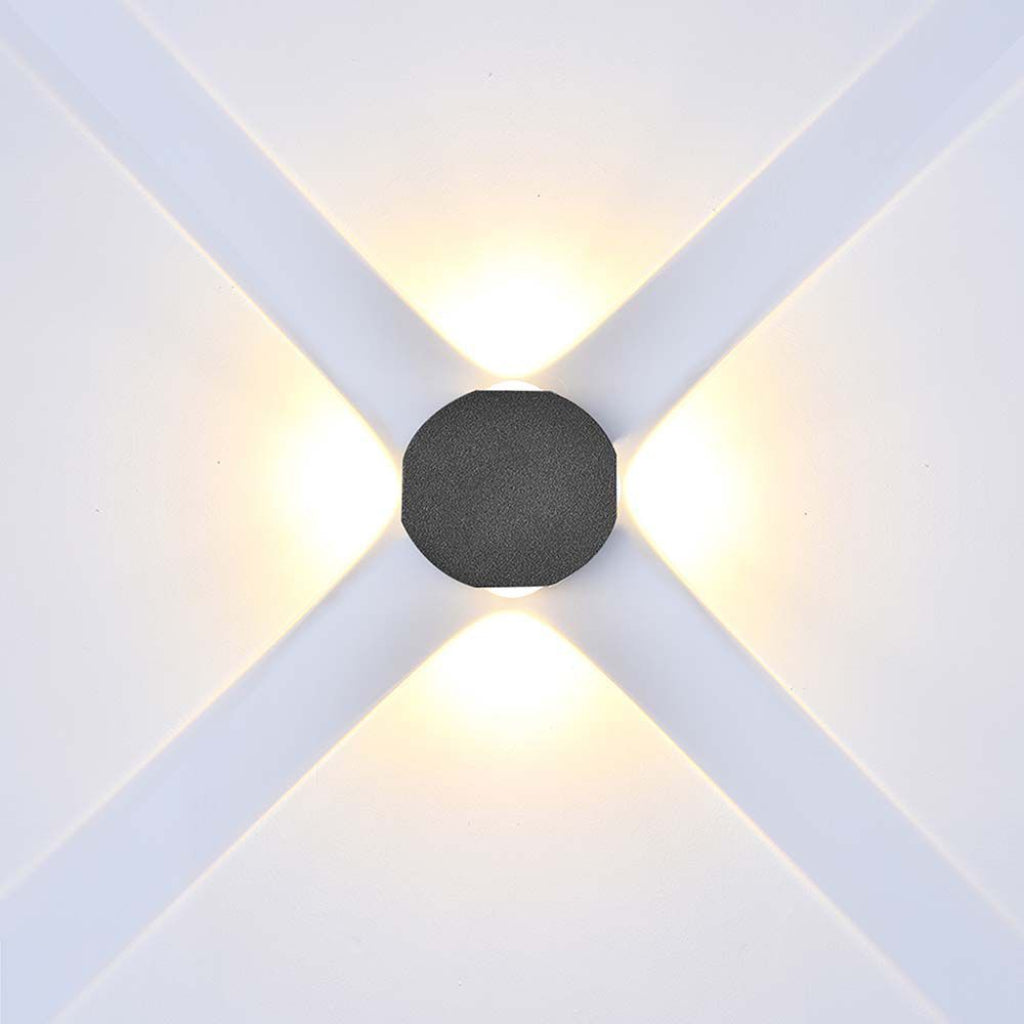 V-TAC Applique LED da Muro 4W con 4 Fasci Luminosi Corpo Nero 4000K IP54 V-TAC Applique LED da Muro 4W con 4 Fasci Luminosi Corpo Nero 4000K IP54
